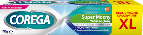 Krem mocujący do protez super mocny, mocno miętowy  COREGA