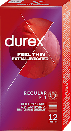 Kondómy Feel Thin Extra Lubricated Regular Fit durex