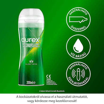 Masszázs gél és síkosító 2in1, aloe vera Durex