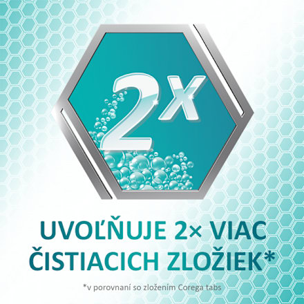 Čistiace tablety na zubné náhrady Dvojitá sila COREGA