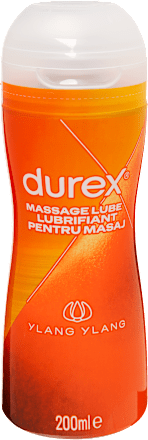Masszázs gél és síkosító 2in1, ylang ylang Durex