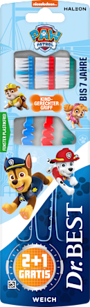 Zahnbürste Kinder Paw Patrol, bis 7 Jahren  Vorteilspack (2+1 Gratis) Dr. Best