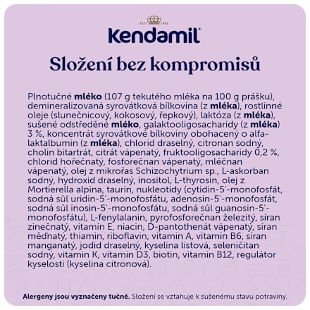 pokračovací mléčná kojenecká výživa 2 Premium +HMO 6m Kendamil