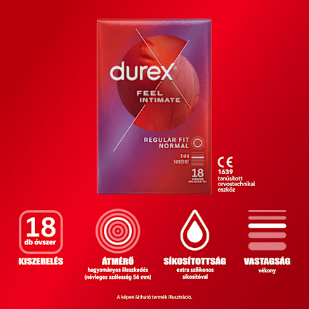 Óvszer Feel Intimate Regular Fit Normal Durex