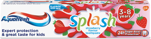 Детска паста за зъби Splash 3-8 years  Aquafresh