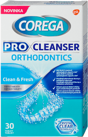 čisticí tablety Pro Cleanser Orthodontics Clean & Fresh COREGA
