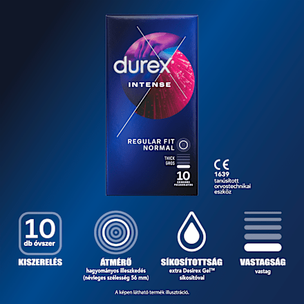 Óvszer Intense Orgasmic, bordázott és pontozott  Durex