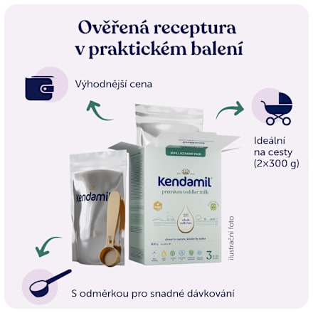 pokračovací mléčná kojenecká výživa 3 Premium +HMO 12m Kendamil