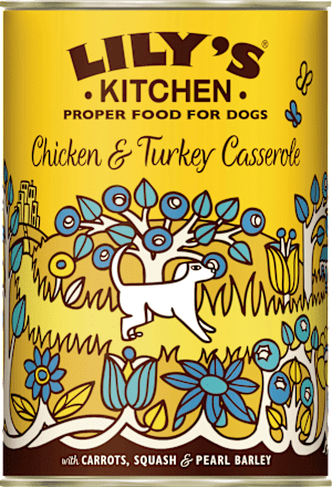 Nassfutter Hund mit Huhn, Truthahn & Karotten casserole LILY'S KITCHEN