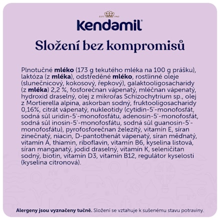 pokračovací mléčná kojenecká výživa 3 Premium +HMO 12m Kendamil