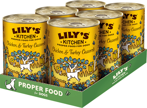 Nassfutter Hund mit Huhn, Truthahn & Karotten casserole LILY'S KITCHEN