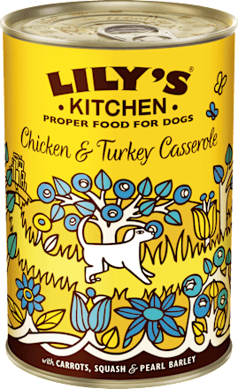 Nassfutter Hund mit Huhn, Truthahn & Karotten casserole LILY'S KITCHEN