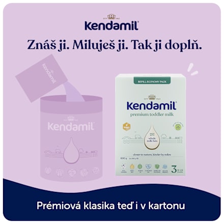pokračovací mléčná kojenecká výživa 3 Premium +HMO 12m Kendamil