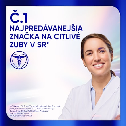 Zubná pasta Clinical White Stain Protector  Sensodyne