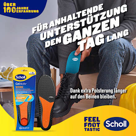 Einlegesohlen GelActiv Work Gr. 40 - 46,5 (1 Paar) Scholl