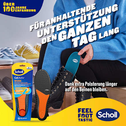Einlegesohlen GelActiv Work, Gr. 35,5 - 40,5 (1 Paar) Scholl