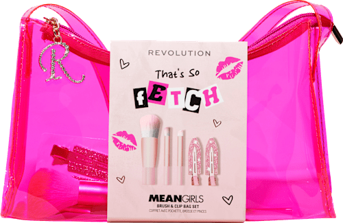 Pinselset Mean Girls,  Fetch 6tlg mit Kosmetiktasche & Haarclips  REVOLUTION