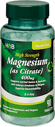 H&B Magnézium-citrát 400mg  tabletta Holland&Barrett