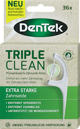 Triple Clean pflanzenbasierte Zahnseide-Sticks DenTek