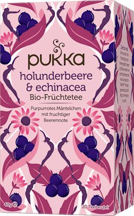 Kräutertee Holunderbeere und Echinacea pukka