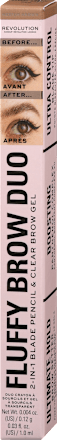 Fluffy Brow Duo olovka za obrve – Medium Brown REVOLUTION