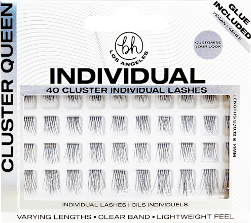 Künstliche Wimpern Individual Cluster Queen (1 Paar) bh cosmetics