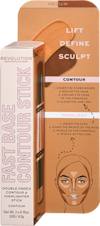 Kremni bronzer in osvetljevalec v stiku Fast Base, Medium REVOLUTION