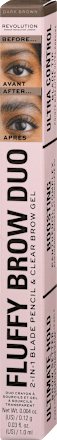Fluffy Brow Duo olovka za obrve – Dark Brown REVOLUTION