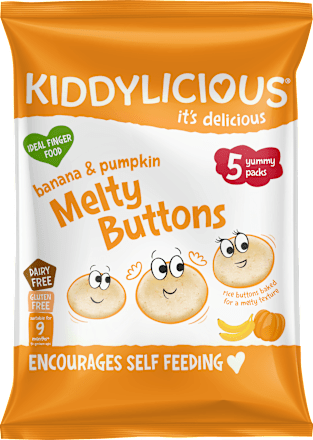 Ovocno-zeleninové gombíky banán s tekvicou KIDDYLICIOUS