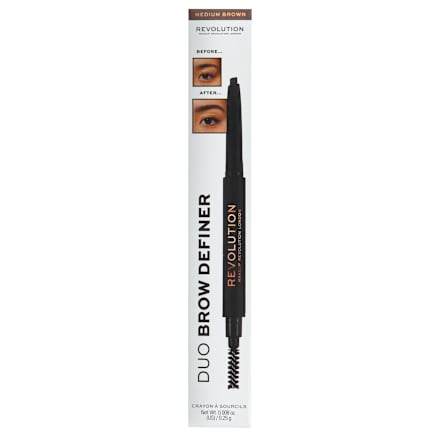 DUO BROW dvostrana olovka za obrve- Medium Brown REVOLUTION