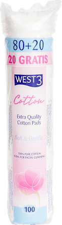 Cotton tupferi, 80+20 kom gratis WEST 3