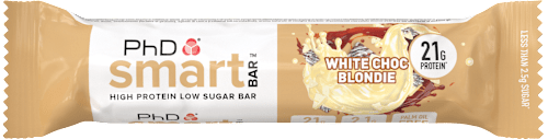 smart bar proteinska čokoladica - WHITE CHOC BLONDIE PhD