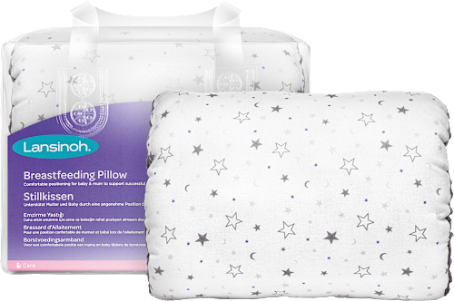 Stillkissen weiß Motiv Sterne Lansinoh