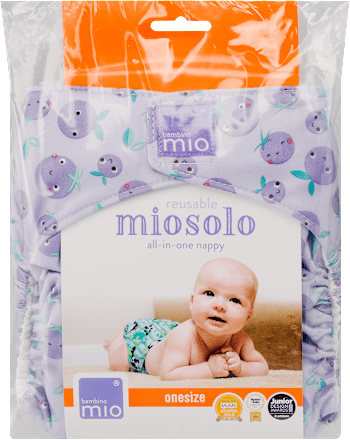 Mosható zsebes pelenka, egyméretes, áfonya Bambino Mio