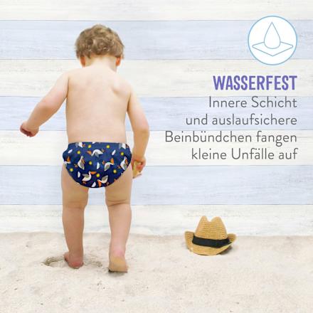 Schwimmwindel wiederverwendbar, Motiv Zitrone, Gr. M, 6-12 Monate Bambino Mio