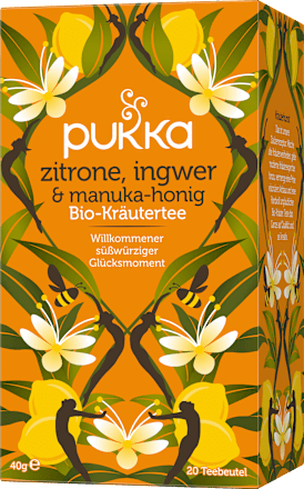 Kräutertee Bio Zitrone, Ingwer und Manuka Honig pukka