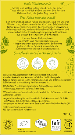 Kräutertee Kamille, Vanille & Manuka-Honig (20x1,6g) pukka