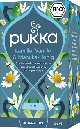 Kräutertee Kamille, Vanille & Manuka-Honig (20x1,6g) pukka