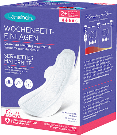 Einlagen für das Wochenbett 2+ Wochen nach der Geburt Lansinoh
