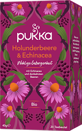 Kräutertee Holunderbeere & Echinacea (20 Beutel) pukka