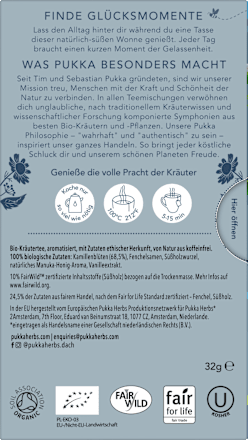 Kräutertee Kamille, Vanille & Manuka-Honig (20 Beutel) pukka