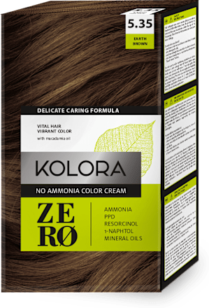 Боя за коса без амоняк - Nr. 5.35 Earth Brown KOLORA ZERO