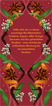 Kräutertee "Winterfreude" mit Ingwer, Rooibos, Orange & Sternanis (20 Beutel) pukka
