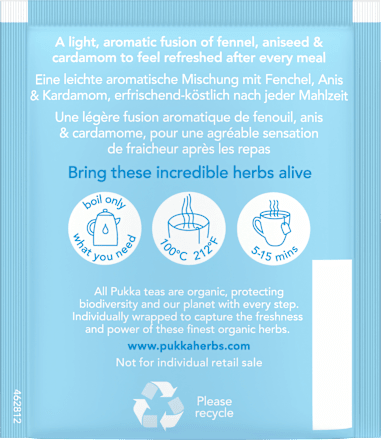 Kräutertee "After Dinner" mit Fenchel, Anis & Kardamom (20 Beutel)  pukka