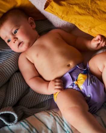 Stoffwindel wiederverwendbar gelb Bambino Mio