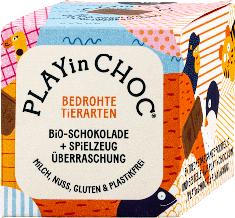Schokolade Bio mit Spielzeugüberraschung PLAYin CHOC