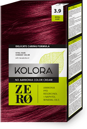 Боя за коса без амоняк - Nr. 3.9 Royal Ruby KOLORA ZERO