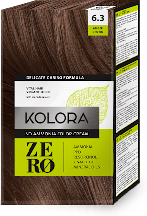 Боя за коса без амоняк - Nr. 6.3 Amber Brown KOLORA ZERO