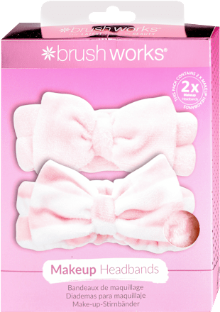 MAKEUP HEADBANDS set mikrofiber trake za kosu sa mašnom brush works