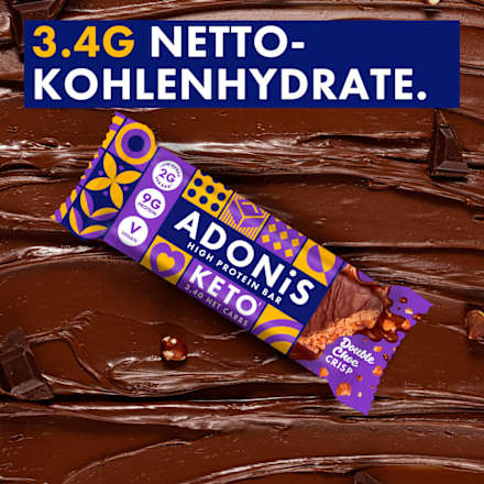 Proteinriegel, Double Choc Crisp, High Protein ADONIS
